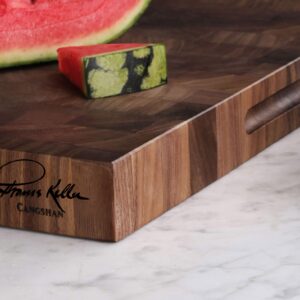 Cangshan | Thomas Keller Signature Collection Walnut End-Grain Cutting Board,14 x 20 x 1.5", Crafted in USA