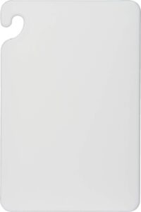san jamar cb121812wh cut-n-carry co-polymer cutting board, 18" length x 12" width x 1/2" thick, white