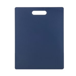copco large plastic cutting board, 11x14-inch, steel blue
