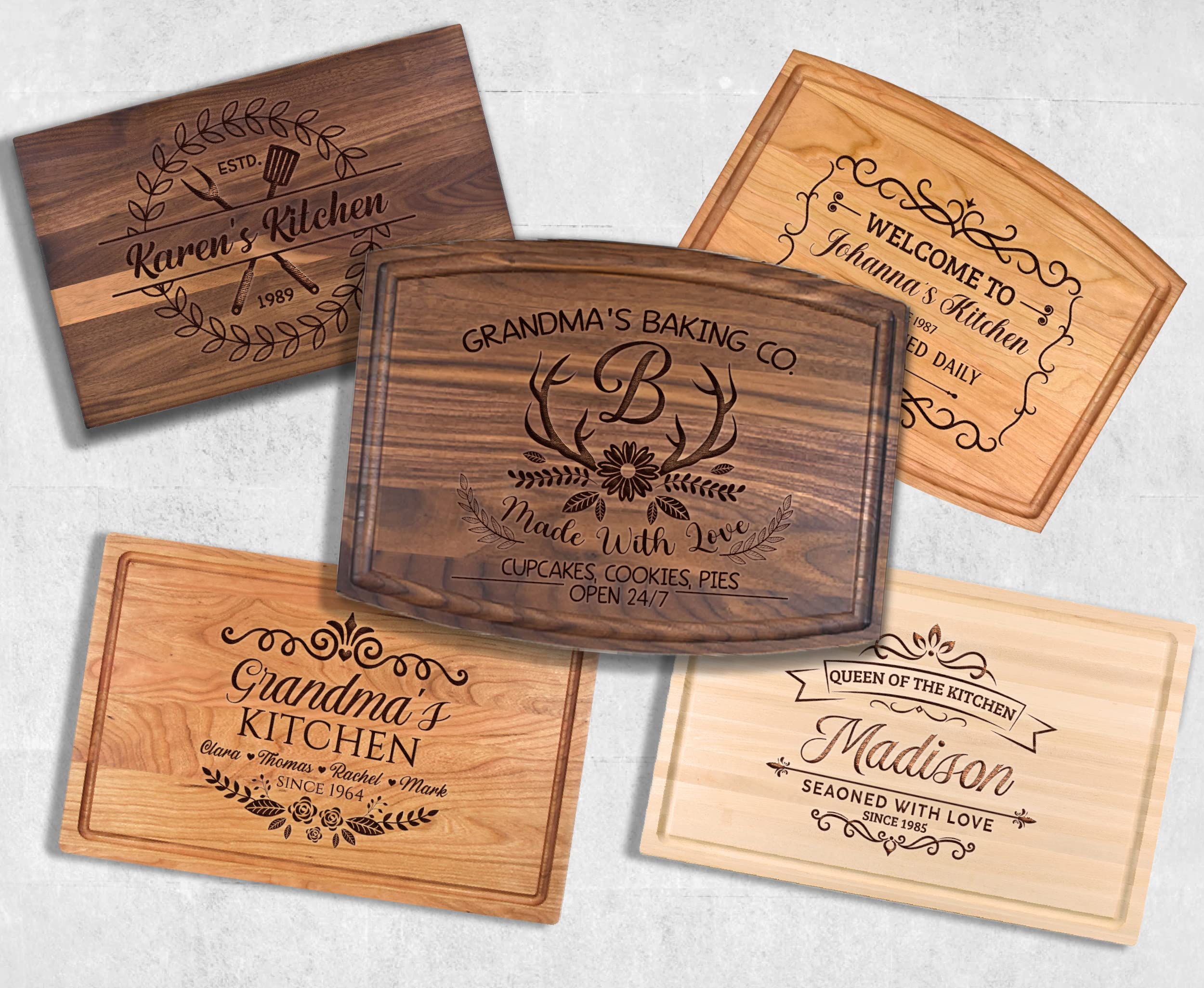 Personalized Mom Cutting Board Gift For Mom Grrandmother Custom Mothers Day Cutting Boards for Women