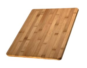 simply bamboo cbv115 15 x 12 valencia brown eco-friendly bamboo wood cutting board for kitchen | chopping board | carving/slicing vegetables, meat, fruits | 100% organic & safe wood