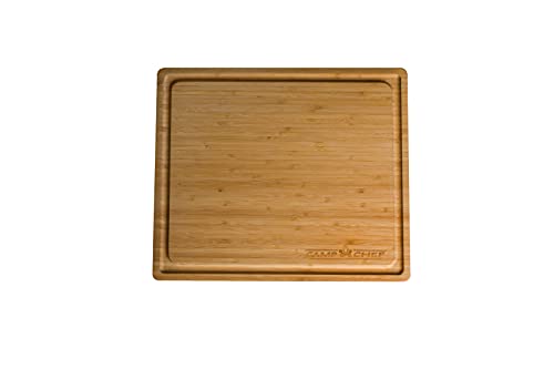 Camp Chef Bamboo Cutting Board - Wood Cutting Board for Kitchen Accessories & Outdoor Cooking - Perfect for Cutting Meat, Veggies, Cheese & More - 14" x 16"