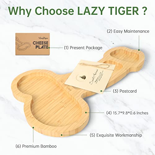 LAZY TIGER Birthday Gift for Women, Upgraded Charcuterie Board Cheese Board,Bamboo Aperitif Boards, Bachelorette Party Favors L700