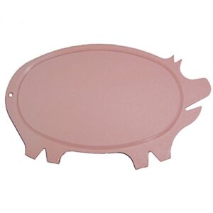 linden sweden pig shaped cutting board – safe for meat and produce, won’t dull knives – slim, lightweight design easy for storage – durable, dishwasher-safe, bpa-free, pink