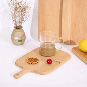 2Pcs Log Cutting Board,Household Solid Wood Cutting Board Cutting Fruit Cutting Board Kitchen (B-Set)