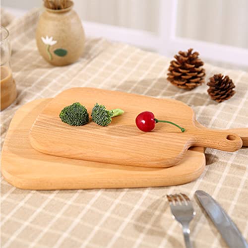 2Pcs Log Cutting Board,Household Solid Wood Cutting Board Cutting Fruit Cutting Board Kitchen (B-Set)