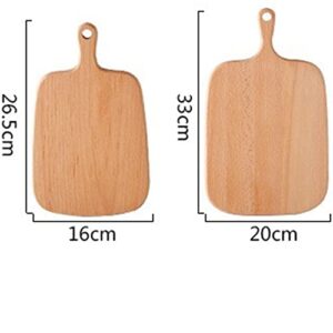 2Pcs Log Cutting Board,Household Solid Wood Cutting Board Cutting Fruit Cutting Board Kitchen (B-Set)