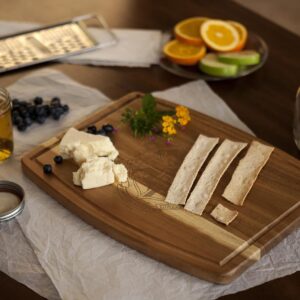 PICNIC TIME Harry Potter Hogwarts Ovale Acacia Cutting Board, Serving Board, Charcuterie Board, (Acacia Wood)