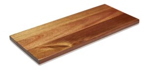 sabatier prep and serve cutting board, reversible charcuterie serving platter for cheese, meat and appetizers- perfect dinner party board, 8-inch x 18-inch, acacia and white stone