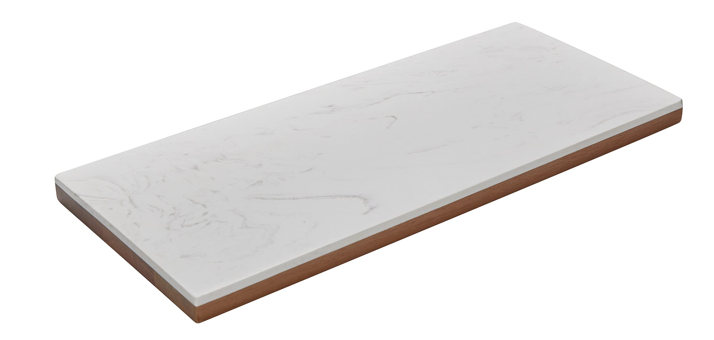 Sabatier Prep and Serve Cutting Board, Reversible Charcuterie Serving Platter for Cheese, Meat and Appetizers- Perfect Dinner Party Board, 8-inch x 18-inch, Acacia and White Stone