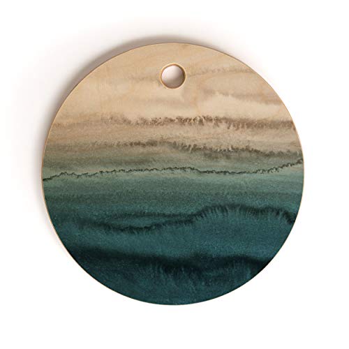 Society6 Monika Strigel Within The Tides - Crashing Waves Teal Cutting Board, 11.5" x11.5" x 1/2" .5lb, Multi