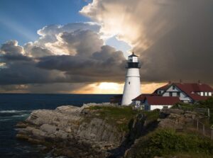 ocean beach lighthouse kitchen glass cutting board barn decorative gift light house design