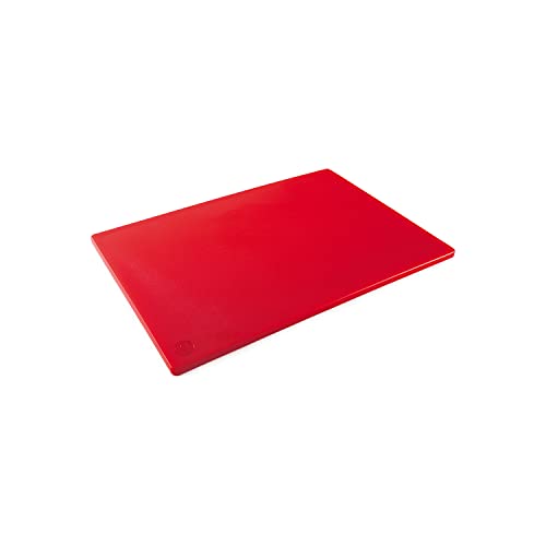 CAC China CBPH-1824R NSF Listed BPA Free HACCP Color-Coded Cutting Board 24x18x1/2" Red