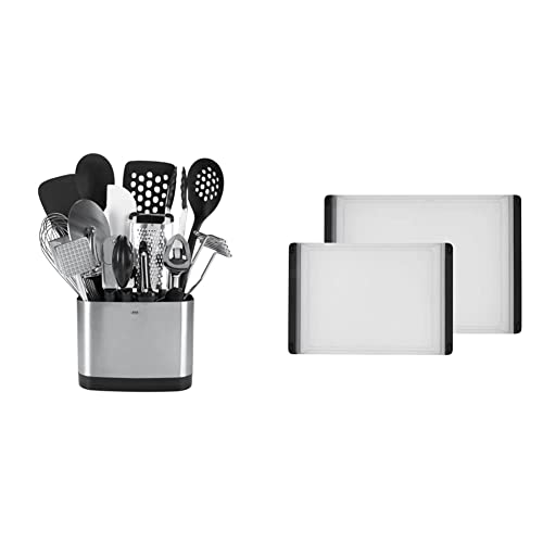 OXO Good Grips Kitchen Tool Set (15-Piece) and Cutting Board Set (2-Piece)