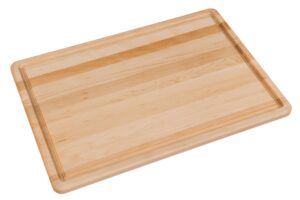 labell wood cutting boards - canadian maple chopping board with juice groove for meats, vegetables, fruits, and cheeses - perfect for carving, serving, and charcuterie (14" x 20" x 0.75")