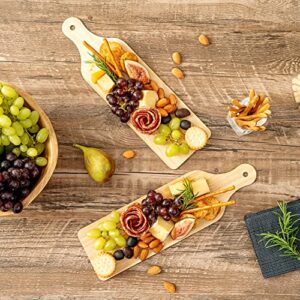 Restaurantware Nature Tek Bamboo Disposable Cheese/Charcuterie Board - 11 3/4" x 3 1/2" - 2 count box