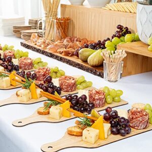 Restaurantware Nature Tek Bamboo Disposable Cheese/Charcuterie Board - 11 3/4" x 3 1/2" - 2 count box