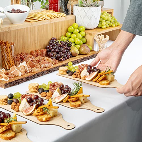 Restaurantware Nature Tek Bamboo Disposable Cheese/Charcuterie Board - 11 3/4" x 3 1/2" - 2 count box