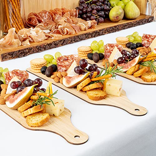 Restaurantware Nature Tek Bamboo Disposable Cheese/Charcuterie Board - 11 3/4" x 3 1/2" - 2 count box