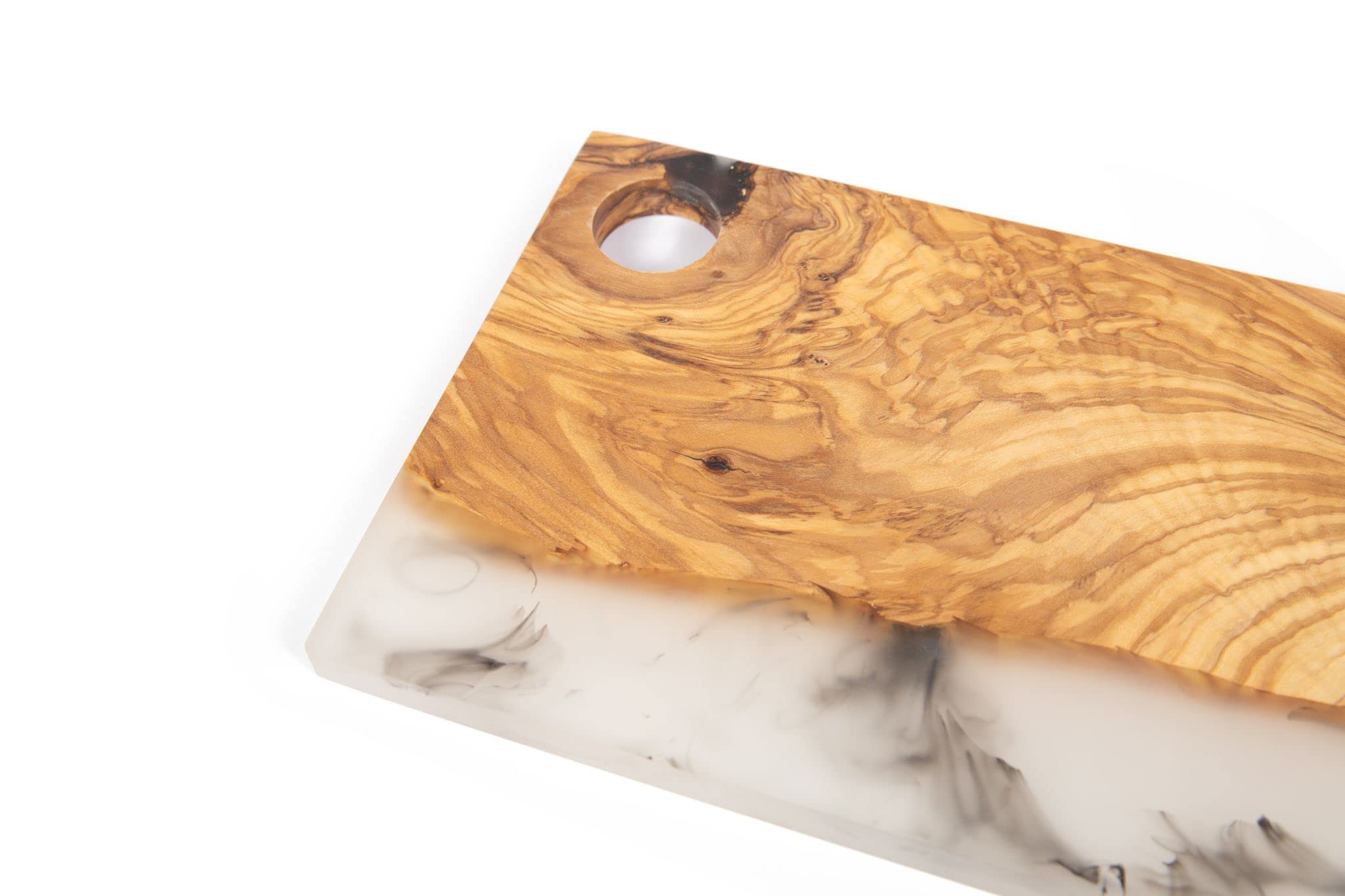 Urthwood Studios Handmade Olive Wood Charcuterie Board with Epoxy Resin, Cheese Boards & Party Serving Tray, Wooden Epoxy Serving Board, Meat Fruit Cheese Chopping and Cutting Board, Unique Gift