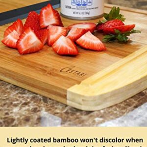 Wooden Cutting Boards for Kitchen: Organic Bamboo Wood Cutting Board with Juice Grooves - Best Wood Cutting Board for Meat & Vegetables - Large Decorative Serving Tray & Wood Cheese Board