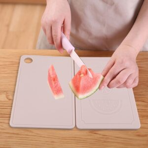 Japanese Folding Cutting Board Cutting Board Multifunctional Tourism Portable Anti-Skid Board Cut Fruits And Vegetables（Pink）