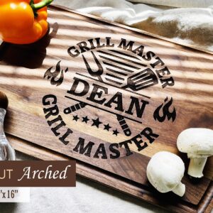 Personalized Grill Wood Cutting Board Handmade in USA – Best Serves as Chopping board, Charcuterie board, Cheese board – Unique Wooden Grilling Gift for men Birthday, Housewarming & Anniversary