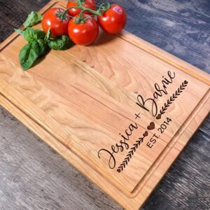 Personalized Cutting Boards for Couples Custom Mr Mrs Cutting Boards Paddle Cutting Board Wood Engraved