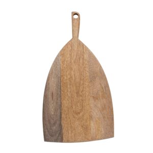 creative co-op modern wood charcuterie handle, natural cheese/cutting board