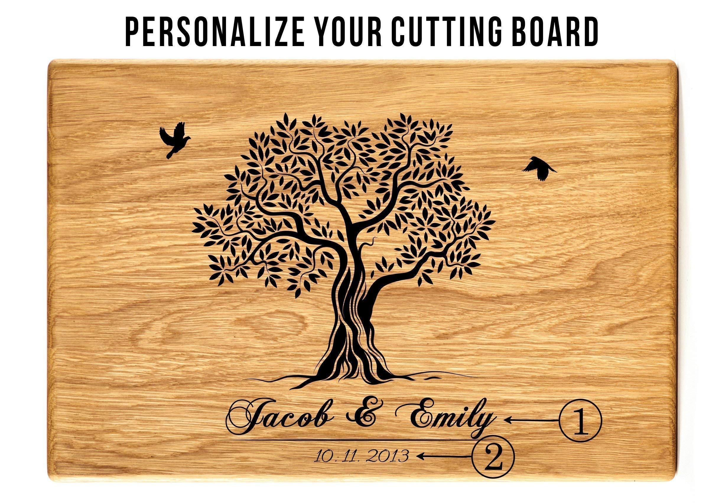 Walnut Custom Family Olive Tree Personalized Engraved Cutting Board Wedding Gift, Anniversary Gifts, Housewarming Gift Birthday Corporate