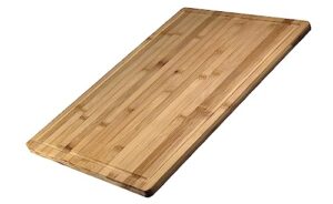 extra large organic bamboo cutting & charcuterie board with juice groove & reversible