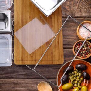 Bamboo Cutting Board with Containers (Set of 4), Chopping Boards for Kitchen, Chopping Board with Juice Groove for Meat Fruits and Vegetables, Natural Serving Tray with Easy Grip Handle(16" x 10")