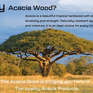 Acacia Wood Rectangular Cutting Board, Made in Vietnam 15.75 x 11.8 x 0.8 Inch