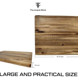 Acacia Wood Rectangular Cutting Board, Made in Vietnam 15.75 x 11.8 x 0.8 Inch
