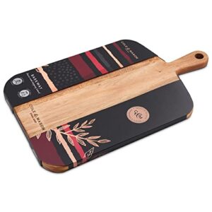 Cole & Mason Barkway Medium Chopping Board with Handle - Wood Chopping Board - Cutting Board for Vegetables, Meat, Fish, Fruit and Cheese - Board with Storage Handle - Acacia, 18" x 10.6"