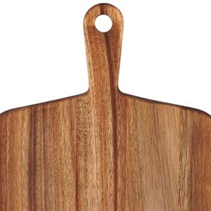 Cole & Mason Barkway Medium Chopping Board with Handle - Wood Chopping Board - Cutting Board for Vegetables, Meat, Fish, Fruit and Cheese - Board with Storage Handle - Acacia, 18" x 10.6"