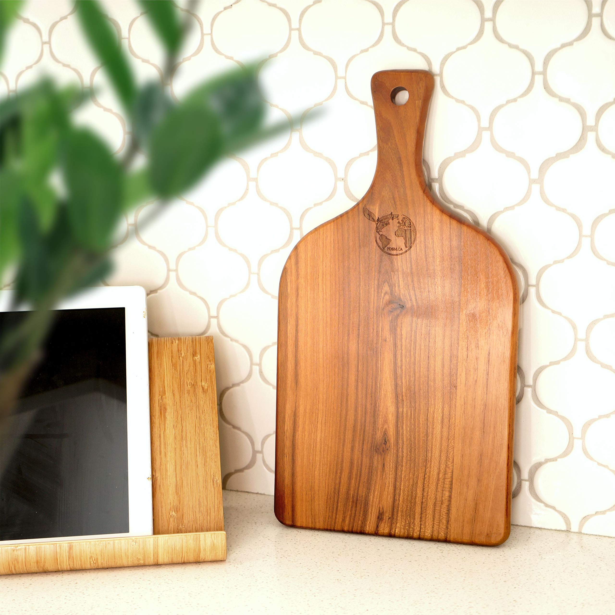 PDSM Teak Cutting Board With Handle | Wooden Chopping & Charcuterie Board | Small Wooden Cutting Boards For Kitchen