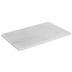 home basics 8" x 12" marble cutting board, white