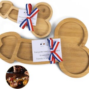 Aperitif Board,Novelty Solid Wood Cheese Board and Charcuterie Board,Restaurant Plate and Picnic Utensils,Anniversary Wedding Gift for Couple,Housewarming Gifts for Women(9.5''+15.8'')