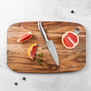 Acacia Wooden Cutting Board,JF JAMES.F Heavy Duty Wood Chopping Boards with Hang Hole, Thick Reversible Cutting Boards Serving Tray for Kitchen, Meat and Cheese Vegetables(18.11 x 11.81 x 0.71 in)