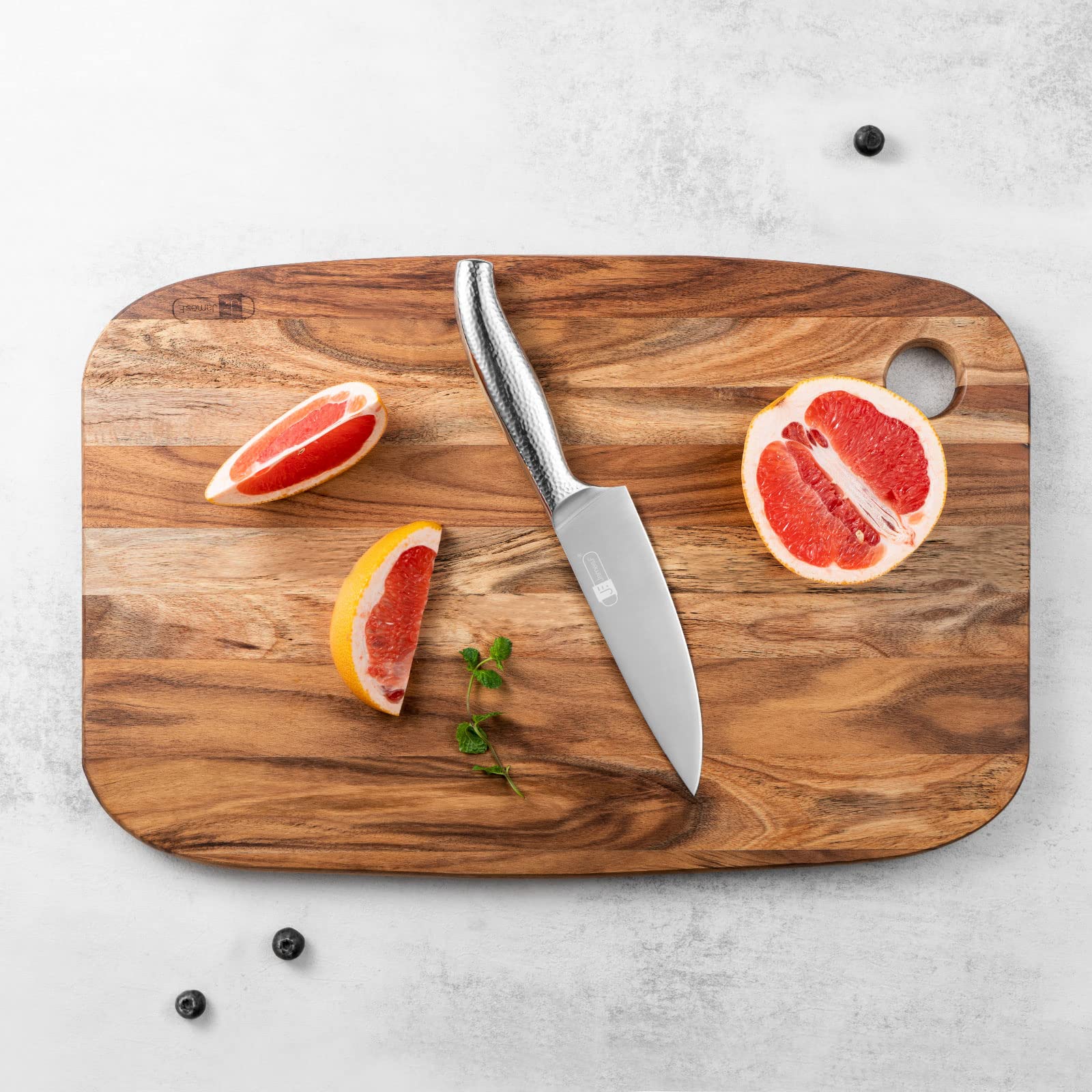 Acacia Wooden Cutting Board,JF JAMES.F Heavy Duty Wood Chopping Boards with Hang Hole, Thick Reversible Cutting Boards Serving Tray for Kitchen, Meat and Cheese Vegetables(18.11 x 11.81 x 0.71 in)