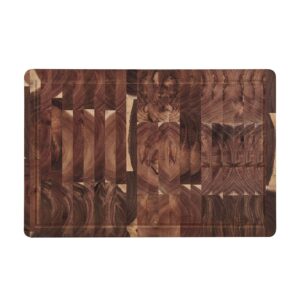 farberware thick end grain acacia cutting board with juice groove and finger grips, 12x18 inch