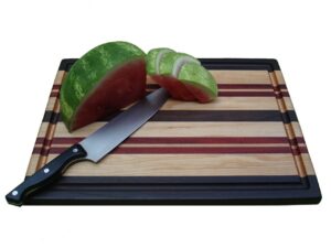 highlight series extra-large cutting board - walnut, maple & padauk