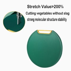 Cutting Board for Chopping, Flexible Large Plastic Cutting Boards Mats for Kitchen, Dishwasher Safe Easy Grip Handle Space Saving, Ergonomic Design, Green