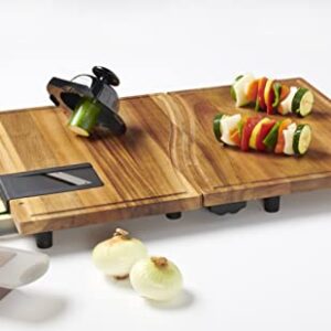 Anchor Hocking SwingBoard Acacia Wood Cutting Board, 6 Piece Set, Meal Prep Station