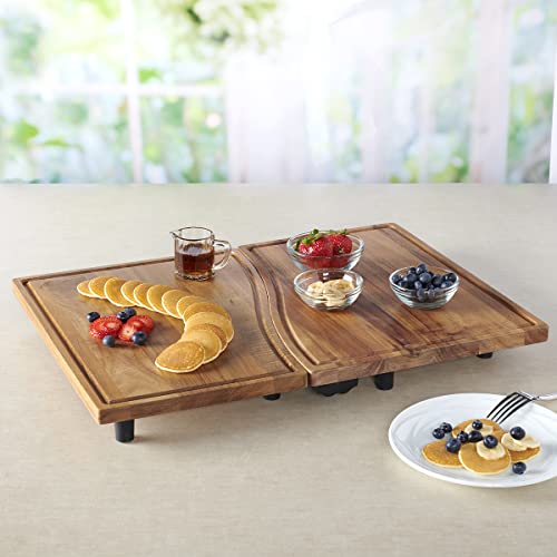 Anchor Hocking SwingBoard Acacia Wood Cutting Board, 6 Piece Set, Meal Prep Station