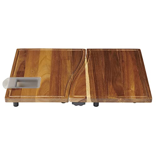 Anchor Hocking SwingBoard Acacia Wood Cutting Board, 6 Piece Set, Meal Prep Station