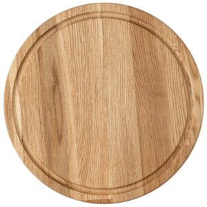 round cutting board 11" - wood cutting board - oak cutting board - real wood cutting board - chopping board for kitchen - edge grain oak wood board