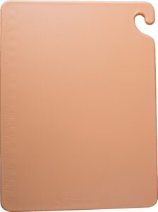 san jamar cb182412br cut-n-carry cutting board, 18" x 24", co-polymer, brown, nsf