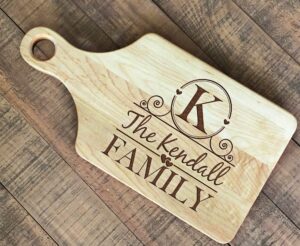 custom cutting boards wood engraved personalized mr mrs cutting board paddle cutting board housewarming gift